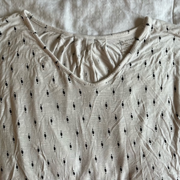 Lane Bryant Women's White And Black Patterned Swing Tee Plus Size, 18/20 - Picture 3 of 9